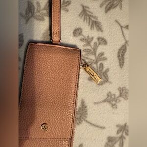 Anne Klein Blush Leather Wristlet